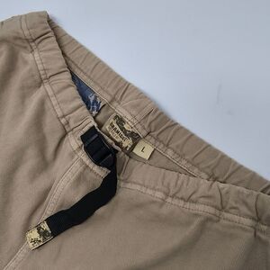 Vintage Gramicci Mens Twill Beige Pants size Large Belted Climbing Hiking